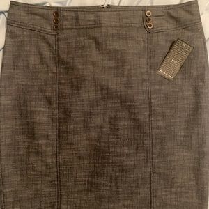 Gray pencil style skirt